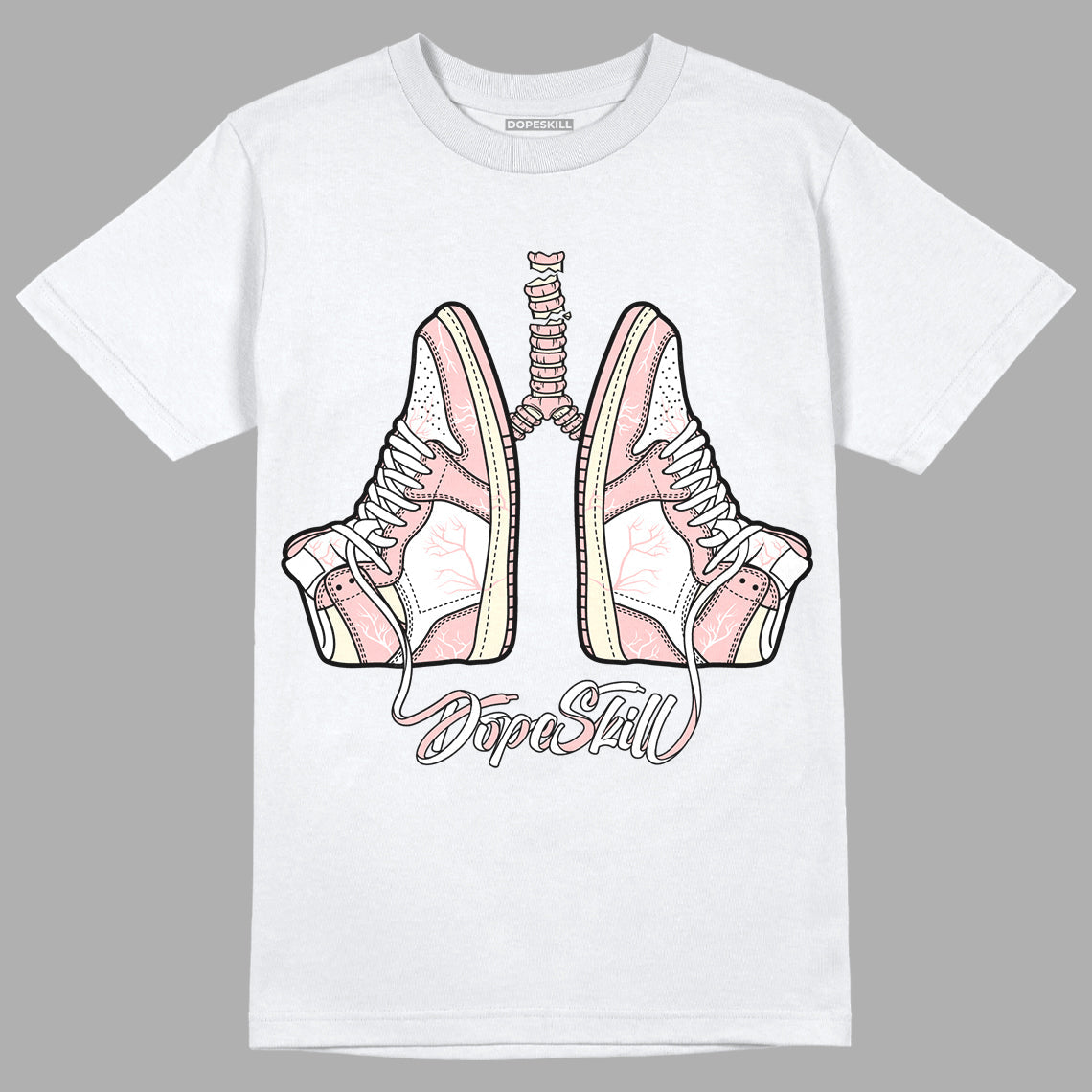 Washed Pink 1s Retro High OG DopeSkill T-Shirt Breathe Graphic