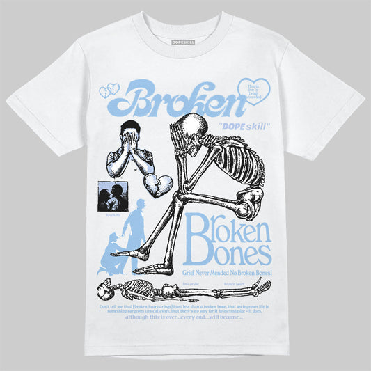 Women's Runner Sneaker Light Blue DopeSkill T-Shirt Broken Bones Graphic