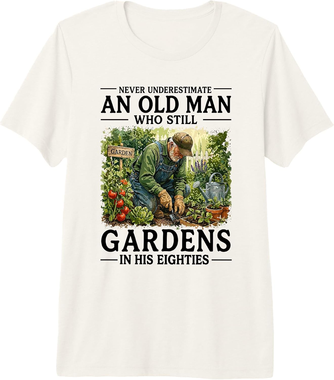 Eighties Garden Man Senior Gardener Lifestyle