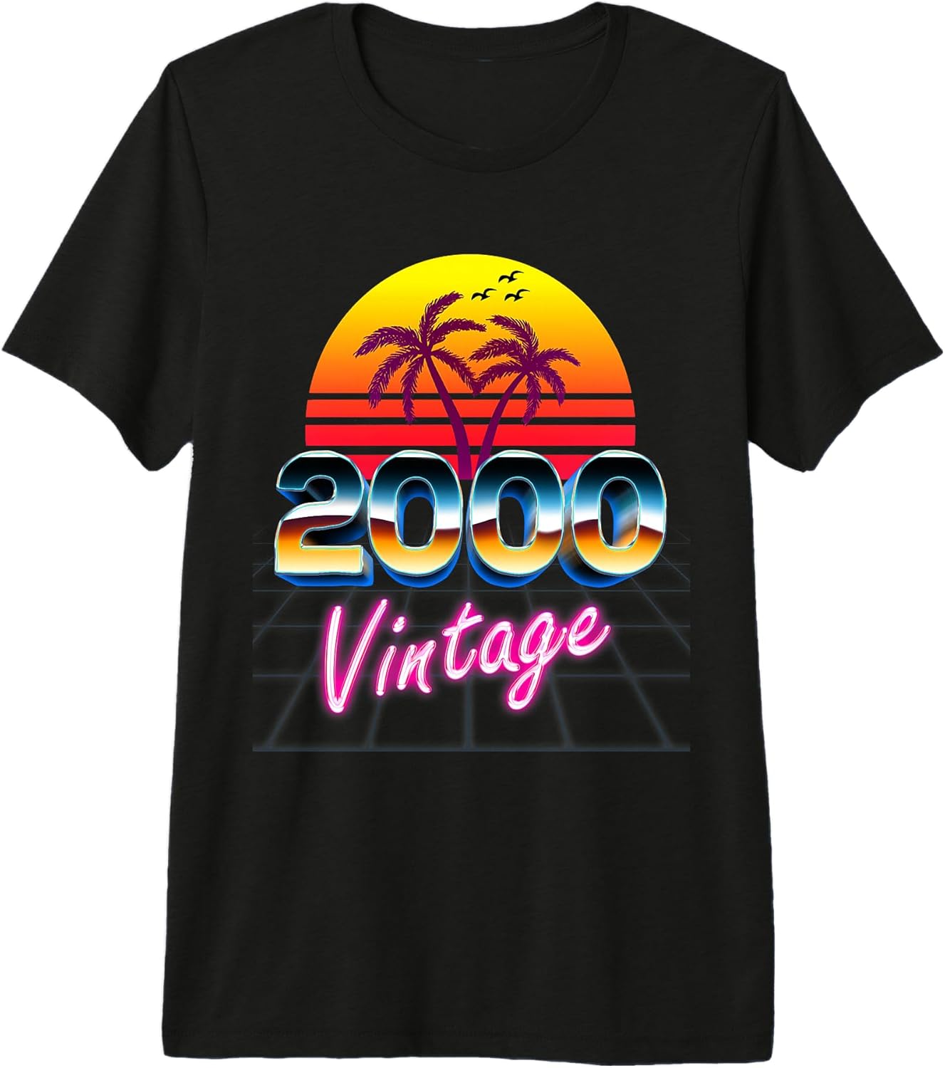 Born 2000 26th Birthday Retro 80's Style tee