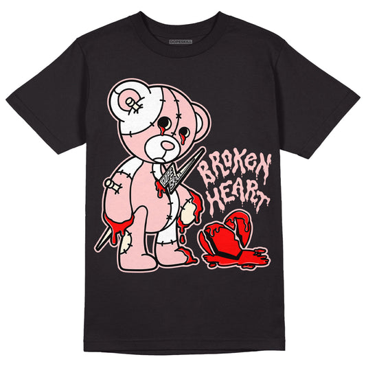 Washed Pink 1s Retro High OG DopeSkill T-Shirt Broken Heart Graphic