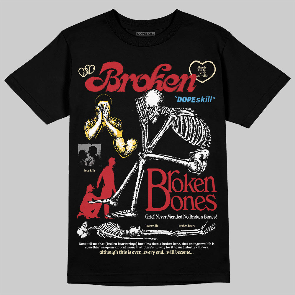 Union LA x Air Retro OG 1s DopeSkill T-Shirt Broken Bones Graphic