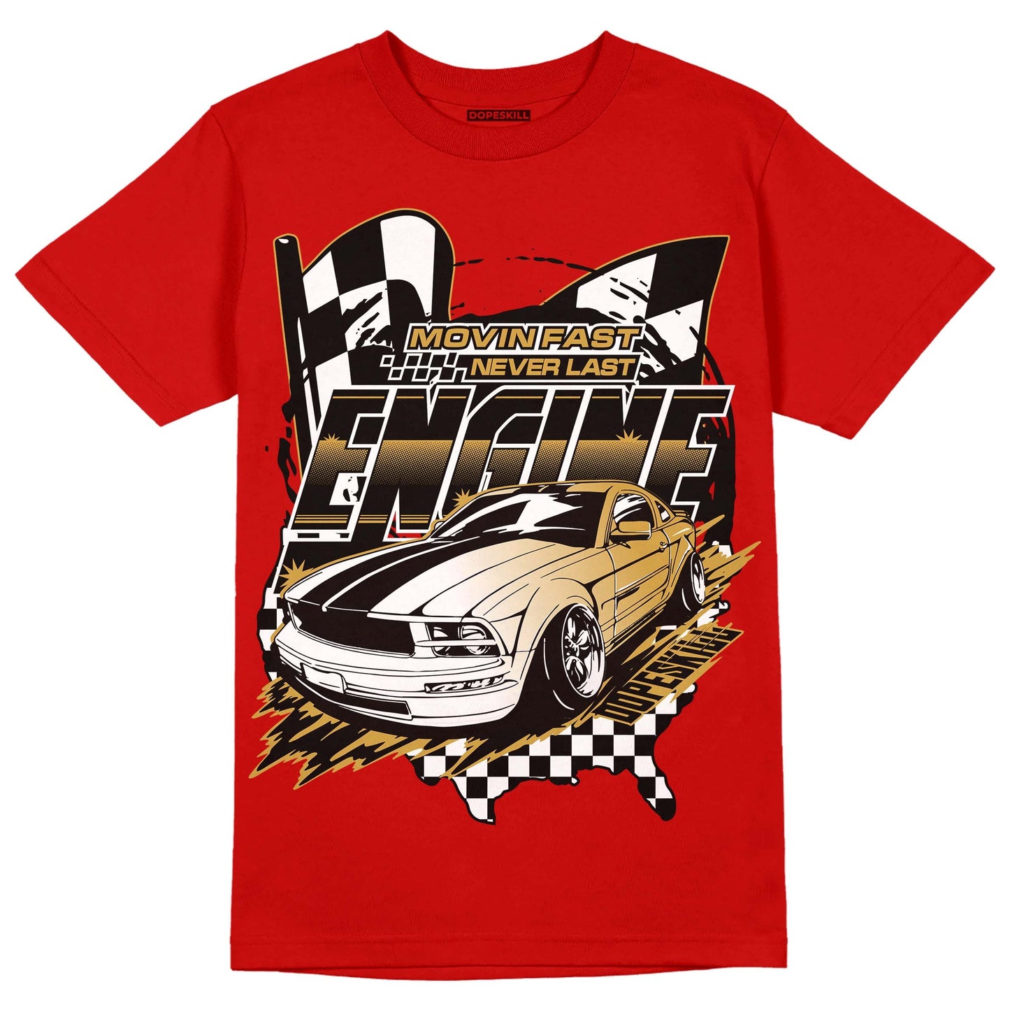 Red Collection DopeSkill Red T-shirt ENGINE Tshirt Graphic