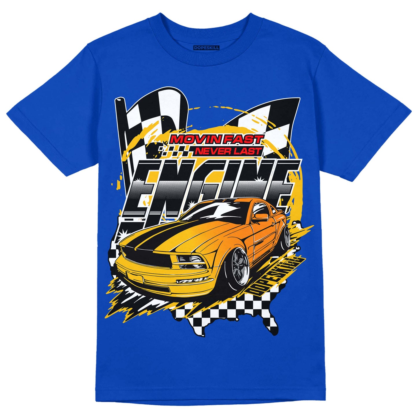 Royal Blue Collection DopeSkill Royal Blue T-shirt ENGINE Tshirt Graphic