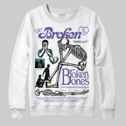 Grape 5s DopeSkill Sweatshirt Broken Bones Graphic