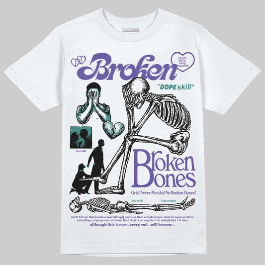 Grape 5s DopeSkill T-Shirt Broken Bones Graphic