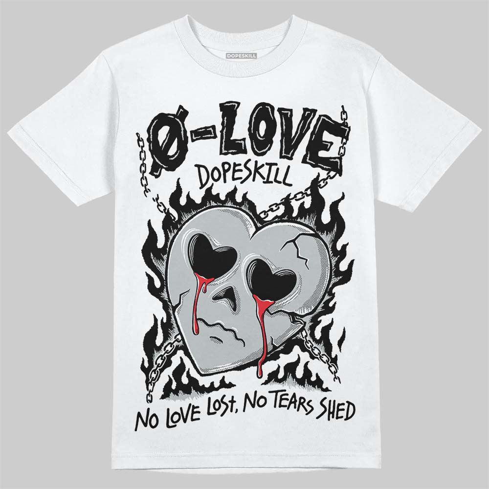 Wolf Grey 12s DopeSkill T-Shirt Crying Heart Graphic
