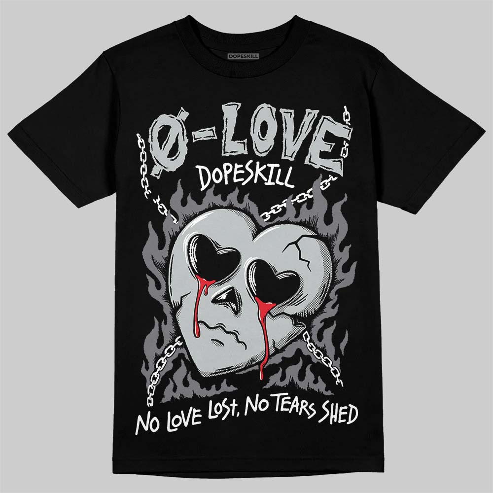Wolf Grey 12s DopeSkill T-Shirt Crying Heart Graphic