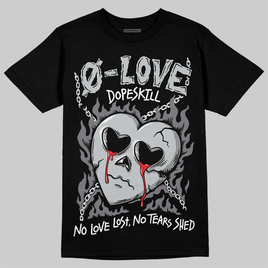 Wolf Grey 12s DopeSkill T-Shirt Crying Heart Graphic