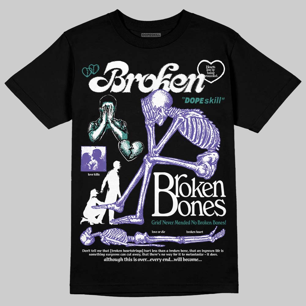 Grape 5s DopeSkill T-Shirt Broken Bones Graphic