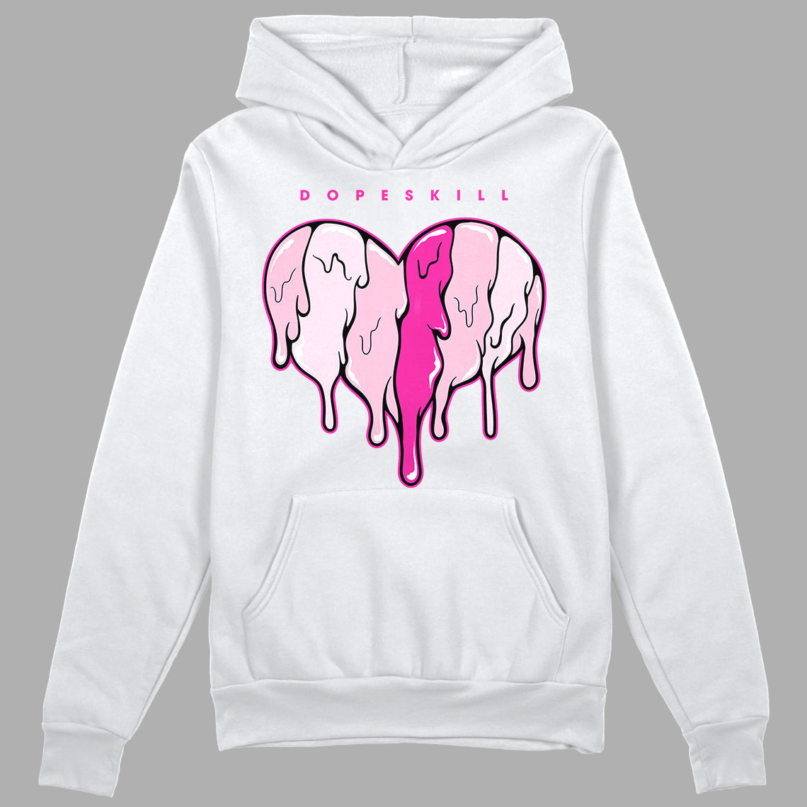 Triple Pink Dunk Low DopeSkill Hoodie Sweatshirt Slime Drip Heart Graphic