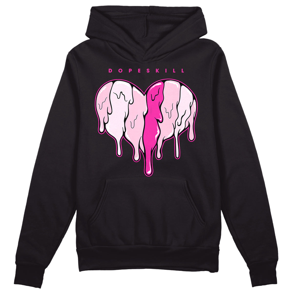Triple Pink Dunk Low DopeSkill Hoodie Sweatshirt Slime Drip Heart Graphic