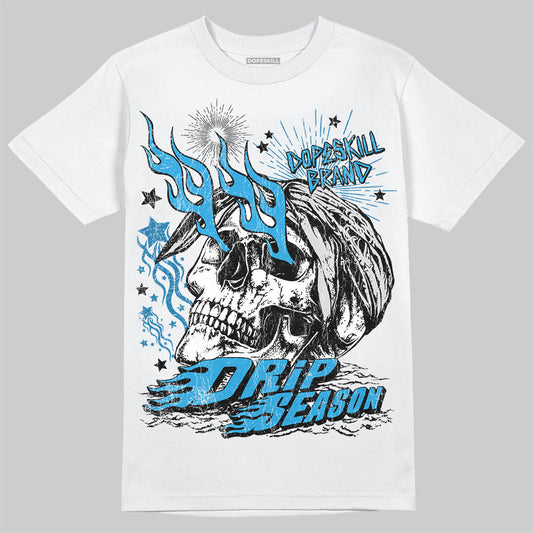 Military Blue 4s DopeSkill T-Shirt Drip Season Graphic