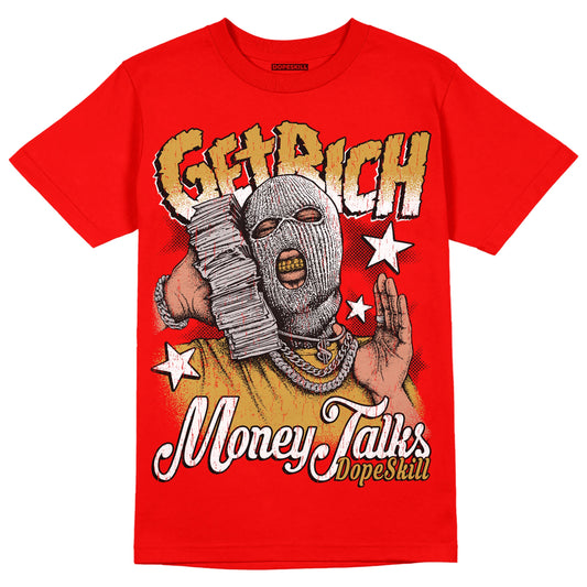 Red Collection DopeSkill Red T-shirt Get Rich Graphic