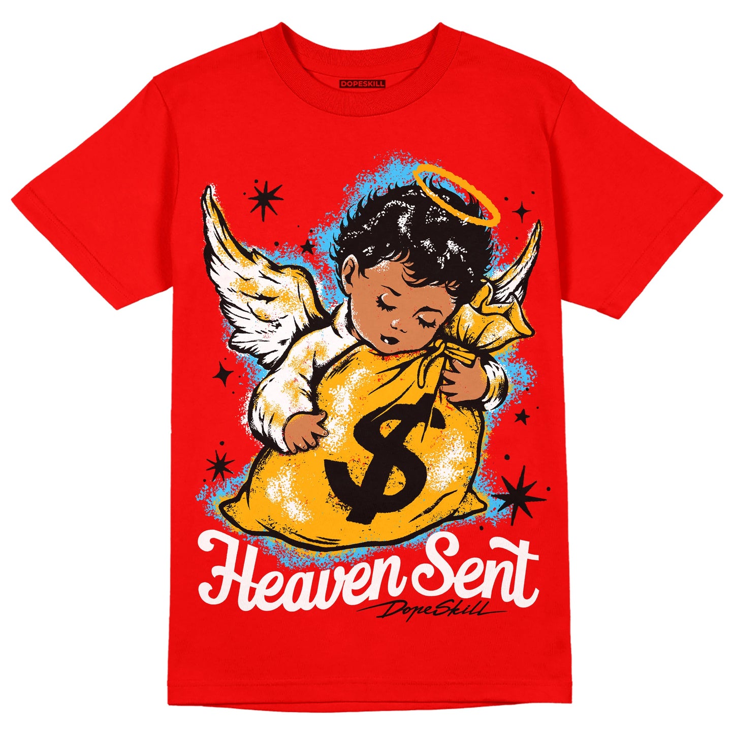 Red Collection DopeSkill Red T-shirt Heaven Sent Graphic