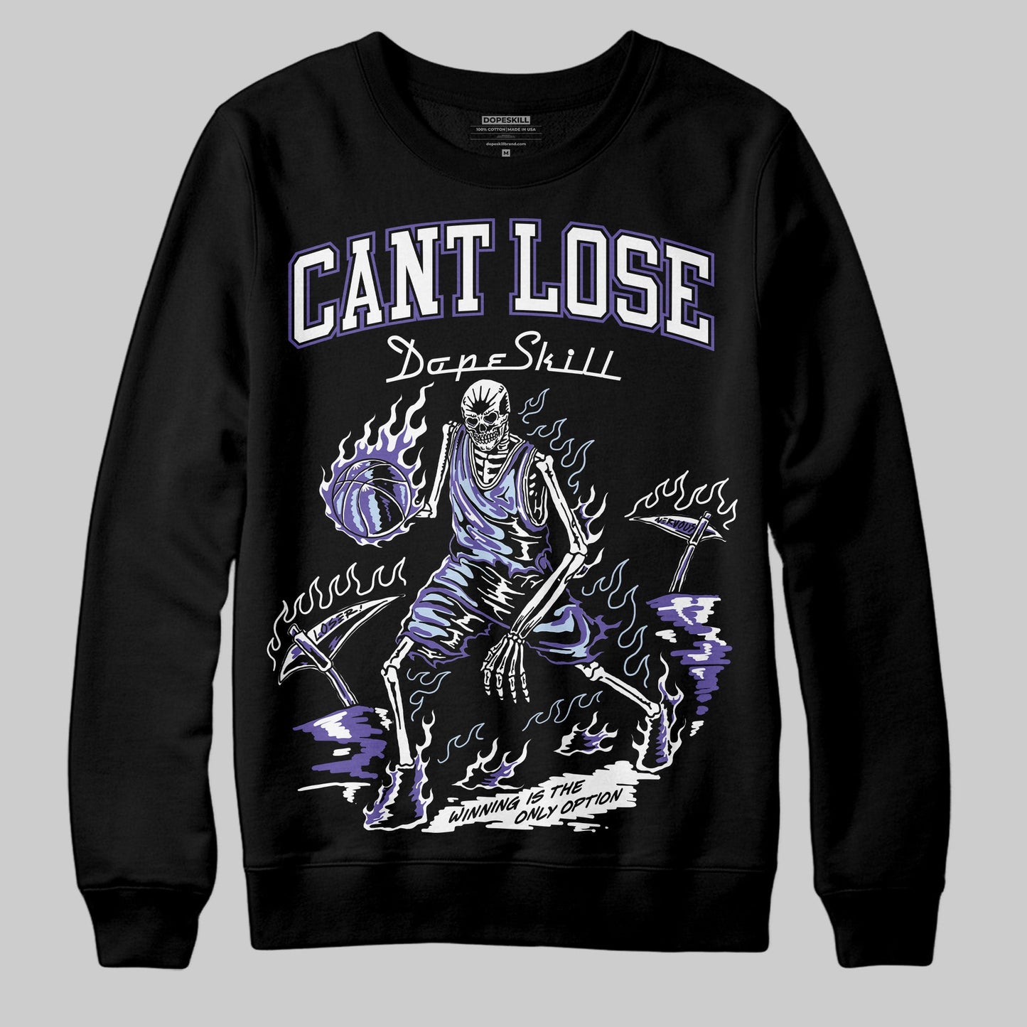 Grape 5s DopeSkill Sweatshirt Cant Lose Graphic