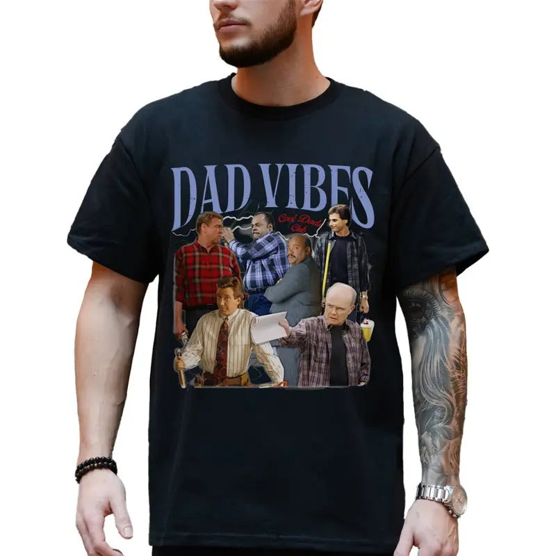 90s Dad Vibes T-Shirt, Funny Retro Sitcom Shirt, Cool Gift for Dad, Ultra Soft Cotton Tee, Everyday Casual Wear Hoodie,...