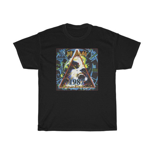 Def Leppard Hysteria World Tour 1987 Rock Band Man's T-Shirt Tee
