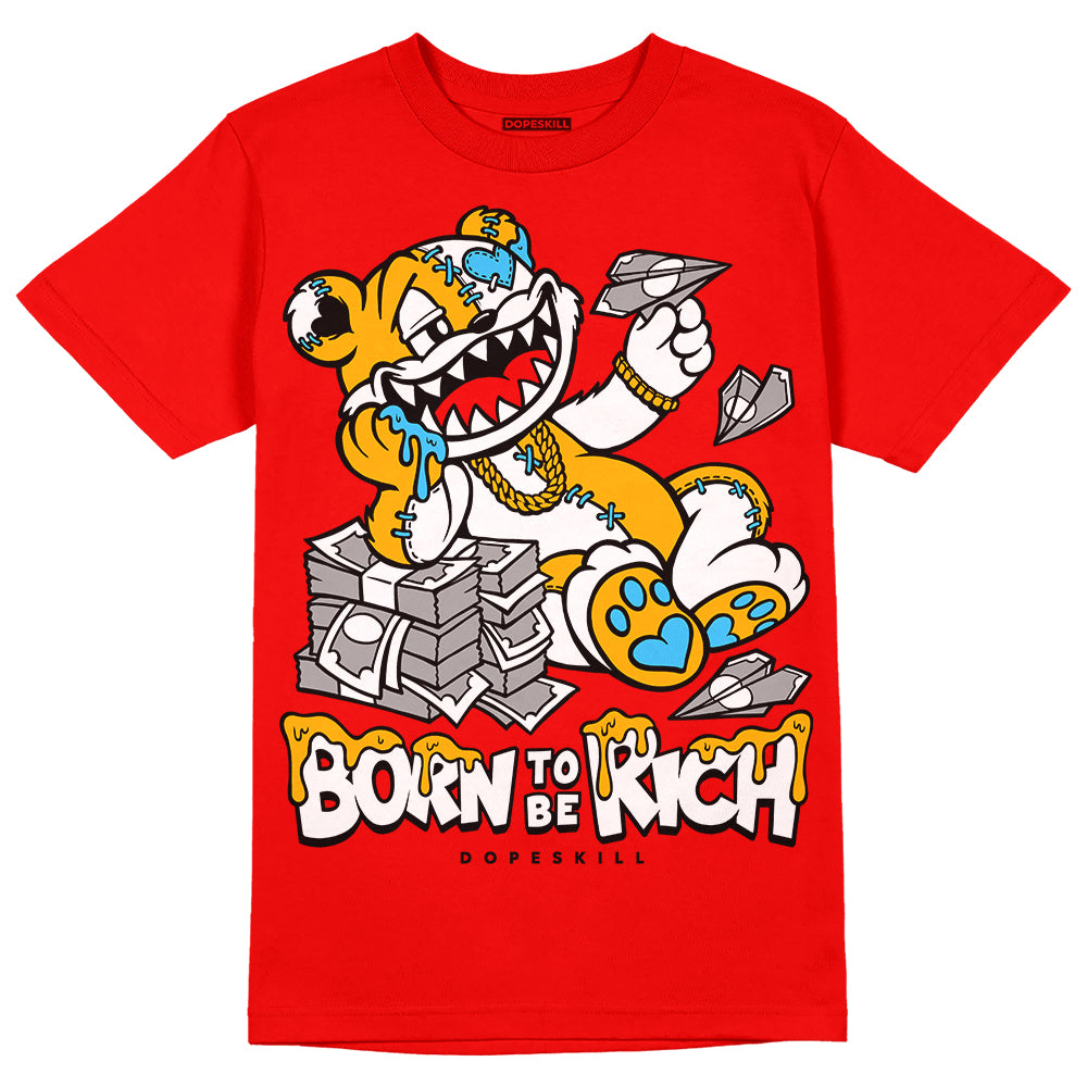 Red Collection DopeSkill Red T-shirt Born To Be Rich Graphic