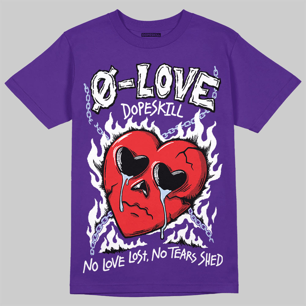 Grape 5s DopeSkill T-Shirt Crying Heart Graphic