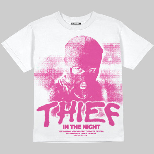 Triple Pink Dunk DopeSkill Oversize Print T-Shirt Thief In The Night Graphic