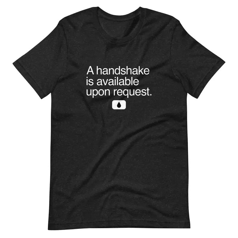 A Handshake is Available Upon Request - Severance Fan Tee Shirt (Black) Hoodie, Sweatshirt | HypeCrazeTee.com