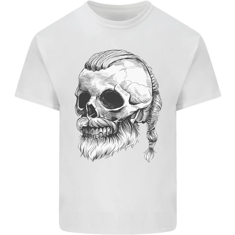 A Viking Skull Mens Cotton T-Shirt Tee Top Made in USA Hoodie, Sweatshirt | HypeCrazeTee.com