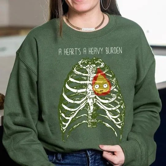 Hearts Heavy Burden Ghibli Sophie Shirt Howl Sophie Shirt Calcifer Fire Shirt Howls Moving Castle Shirt Calcifer Ghibli Calcifer Shirt Ghibli Studios Shirt Hearts Heavy Burden Shirt Trending Ghibli Anime Shirt Studio Ghib T-Shirts, Hoodie, Sweatshirt