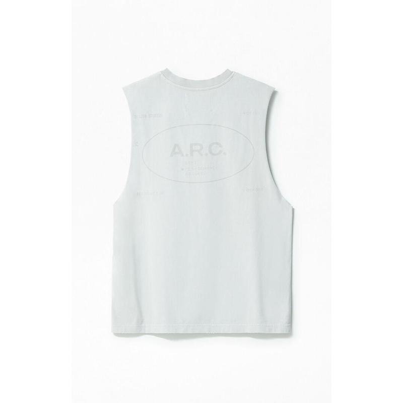 A.R.C. Men's Gray Vintage Wash Comfort Cut Off Muscle T-Shirt Hoodie, Sweatshirt | HypeCrazeTee.com