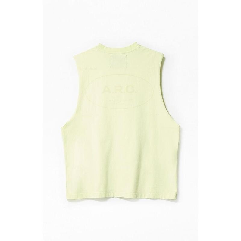 A.R.C. Men's Pale Green Vintage Wash Comfort Cut Off Muscle T-Shirt Hoodie, Sweatshirt | HypeCrazeTee.com