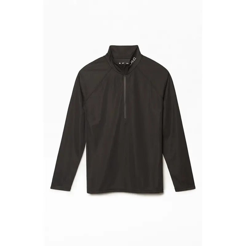 A.R.C. Men's Active Black Performance Mid Layer Long Sleeve T-Shirt Hoodie, Sweatshirt | HypeCrazeTee.com