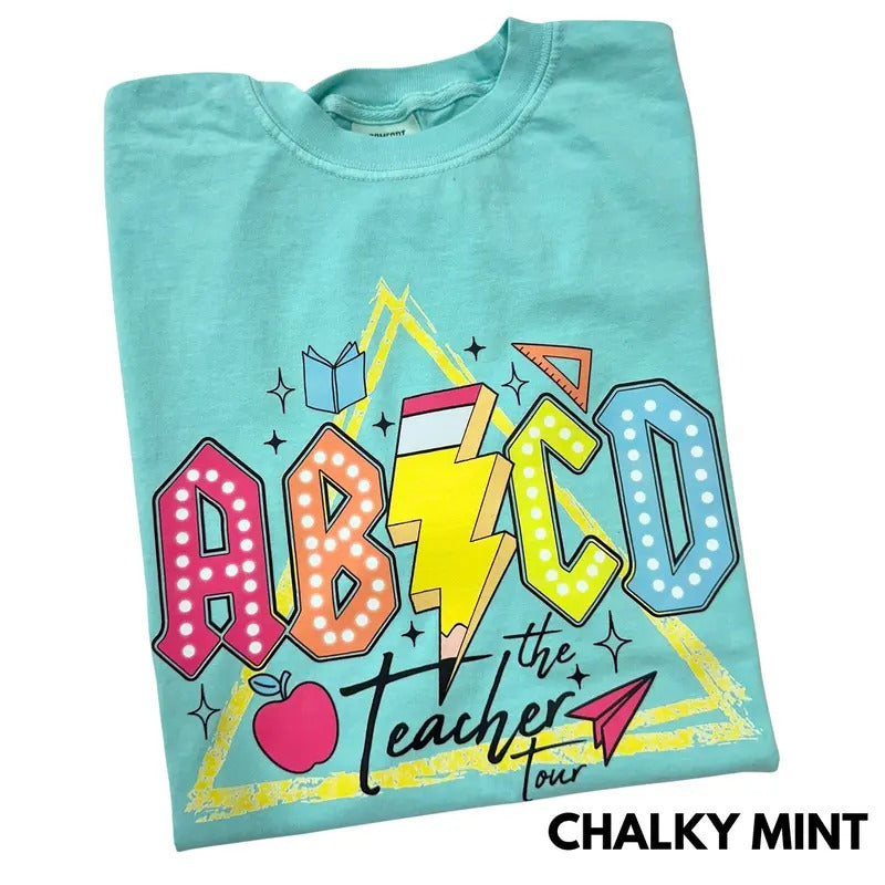 ABCD Lightning Bolt Comfort Colors T-Shirt Hoodie, Sweatshirt | HypeCrazeTee.com