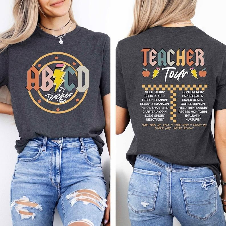ABCD Teacher Tour Shirt, Funny Teacher Shirt, Back To School Shirt, Last Day of School Shirt, Teacher Gift, Elementary...