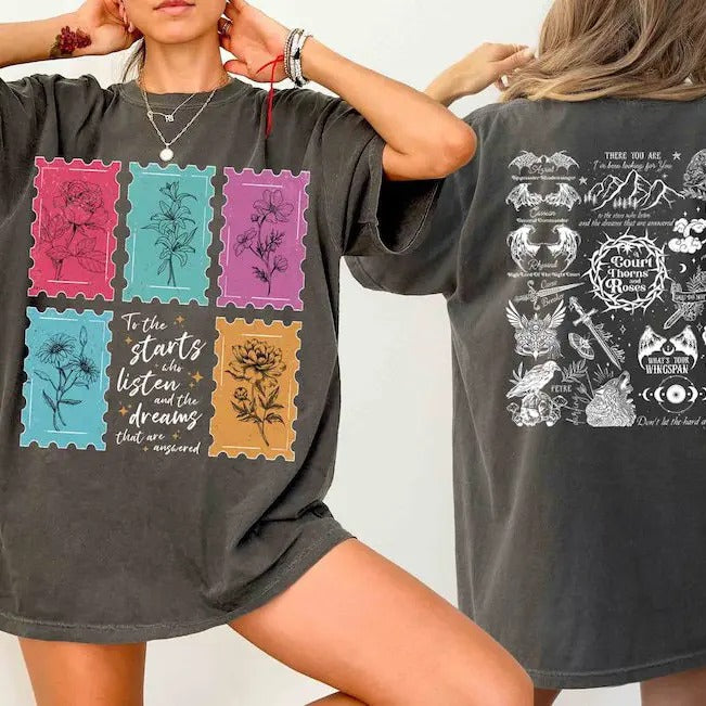 ACOTAR Quote T-Shirt, Velaris SJM Merch, Sarah J Maas Fan Gift, The Night Court tshirt, Bat Boys Fan Club, Book Lover...