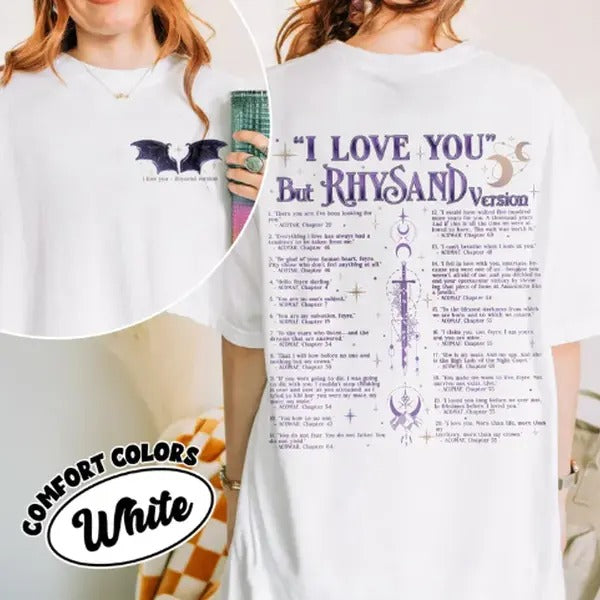 ACOTAR Rhysand  Shirt, Rhysand The Bat Boys T Shirt, I Love You In Book Quotes Tee, The Night Court Gift For Bookish...