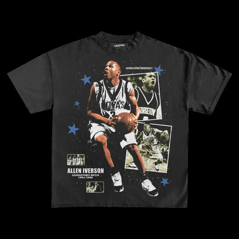 ALL3N IV3RSON COLLEGE VINTAGE TEE | MEN'S GRAPHIC T-SHIRT SWEATSHIRT HOODIE | GIFT FOR FAN | HypeCrazeTee.com
