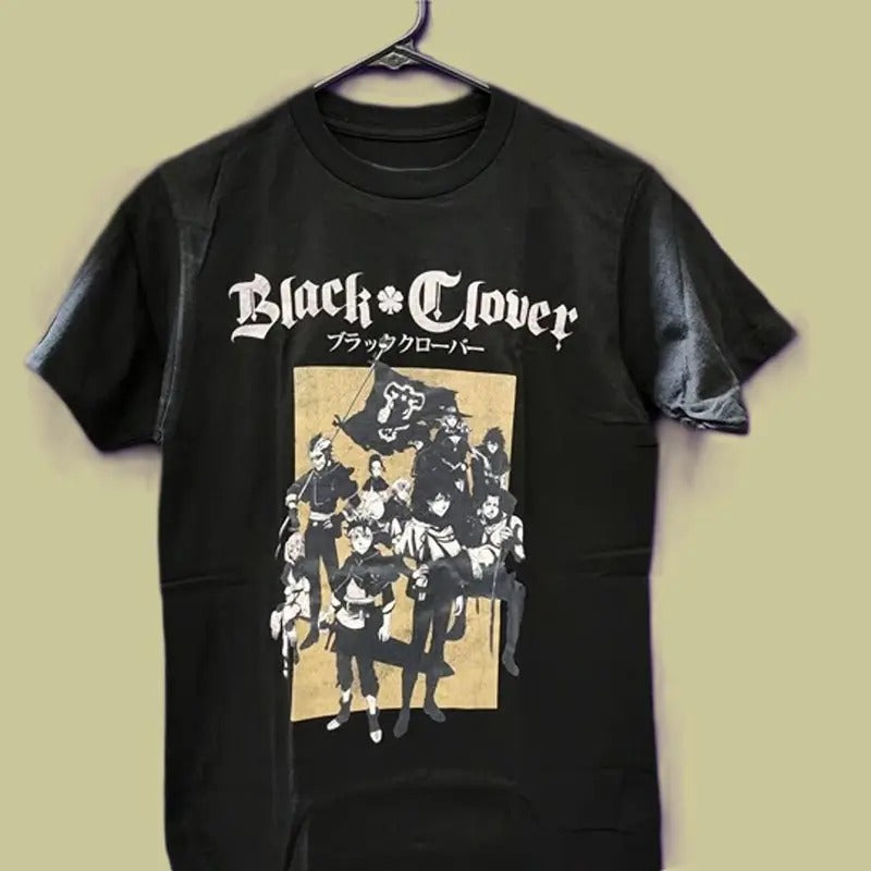 ANIME Black Clover Group Size S 3XL Cotton Fabric Comfort Colors T-Shirts, Hoodie, Sweatshirt