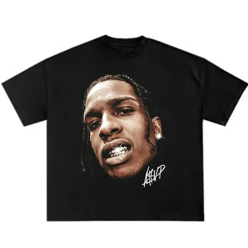 ASAP ROCKY T-Shirt Rapper Graphic Tee Rap Hip Hop Y2k Merch Men Women Menswear Hoodie, Sweatshirt | HypeCrazeTee.com