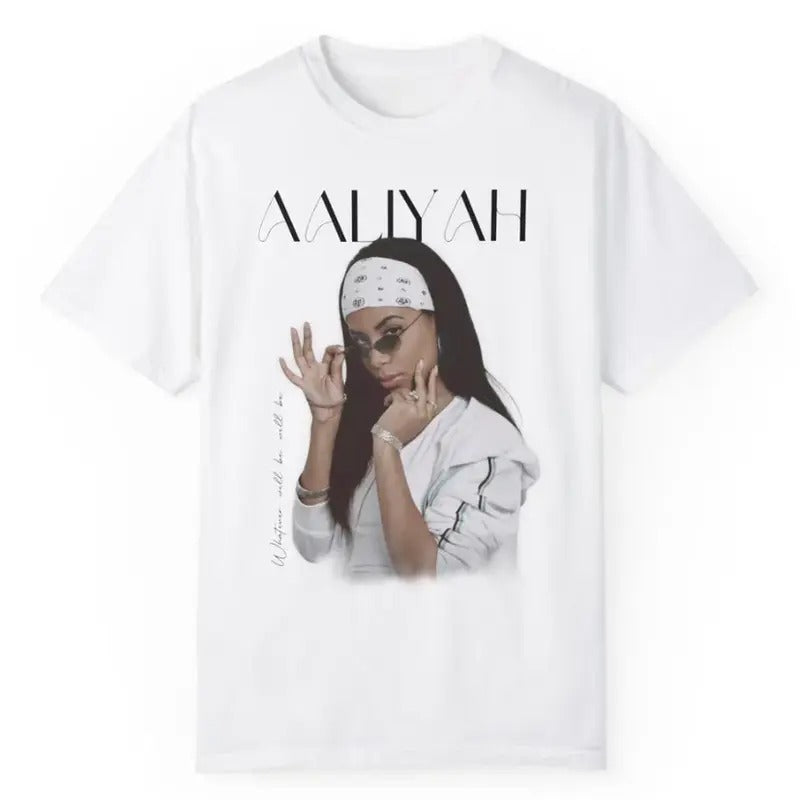 Aaliyahh White T-shirt, Aaliyahh Fans Tee Hoodie, Sweatshirt | HypeCrazeTee.com