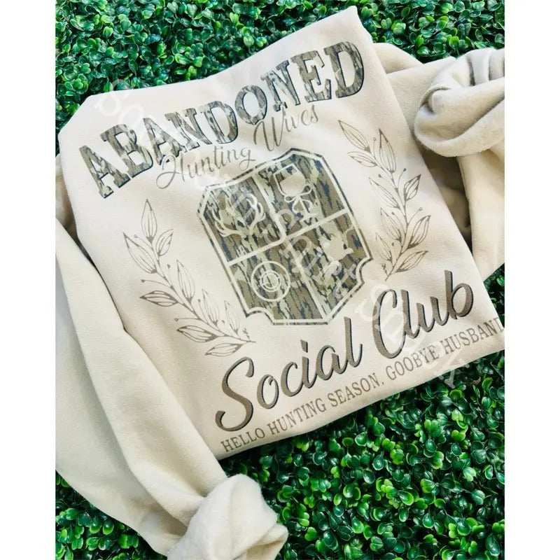 Abandoned Wives Hunting Sweatshirt | Wifey Sweatshirt T-Shirts, Hoodie | HypeCrazeTee.com