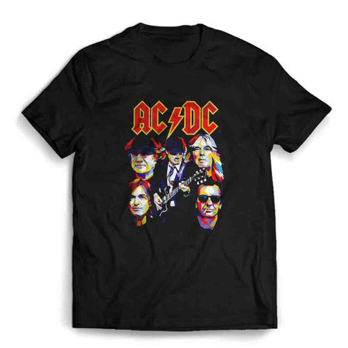 Acdc Retro Vintage Graphic Design Mens T-Shirt Tee