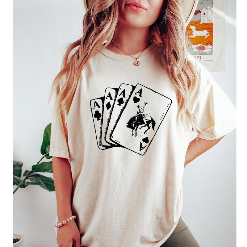 Ace Card Cowboy Shirt,Playing Card Shirt,Poker Card Games Shirt,Country Girl Shirt,Western Shirt,Country Shirt Hoodie,...