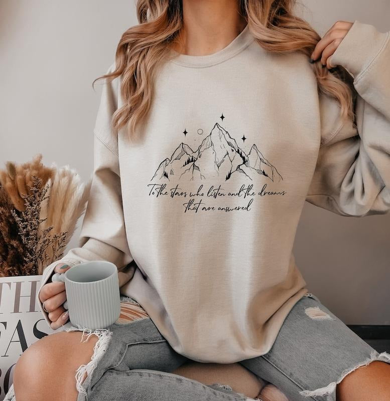 Acotar Night Court Sweatshirt, Acotar, love book   Hoodie and Sweater; T-shirt Cotton Womenswear Light Polyester Solid...