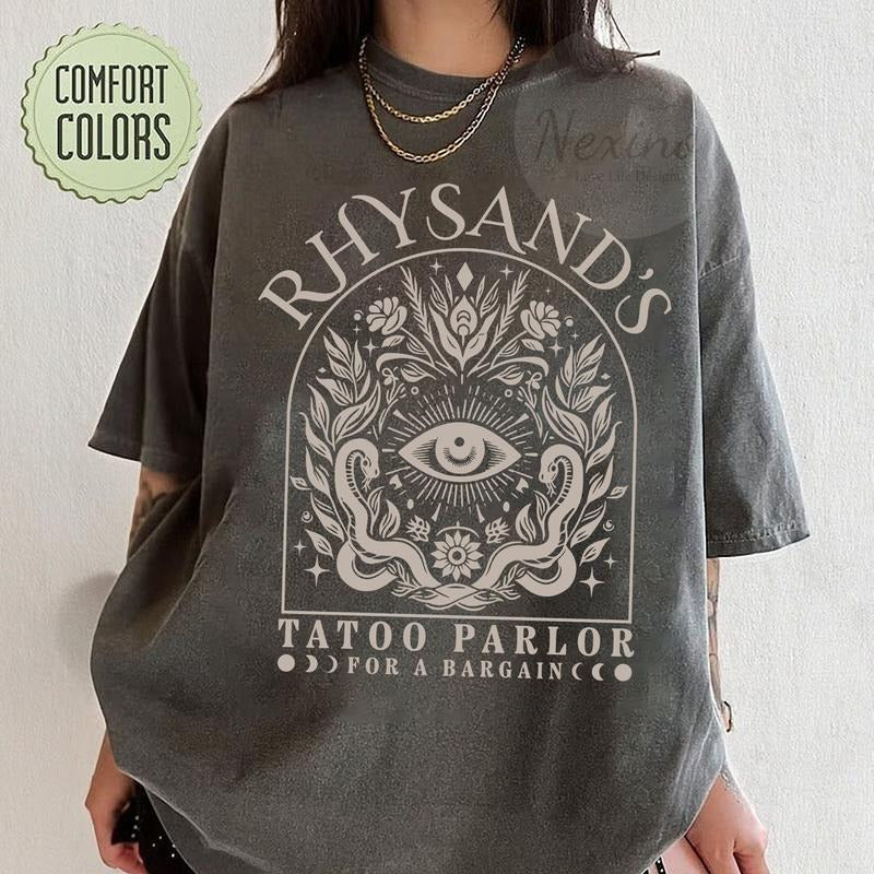 Acotar Velaris Rhysand's Tattoo Parlor T-Shirt, Feyre And Rhysand, The Night Court Tee, Novel Series Book Lover, Bookish...