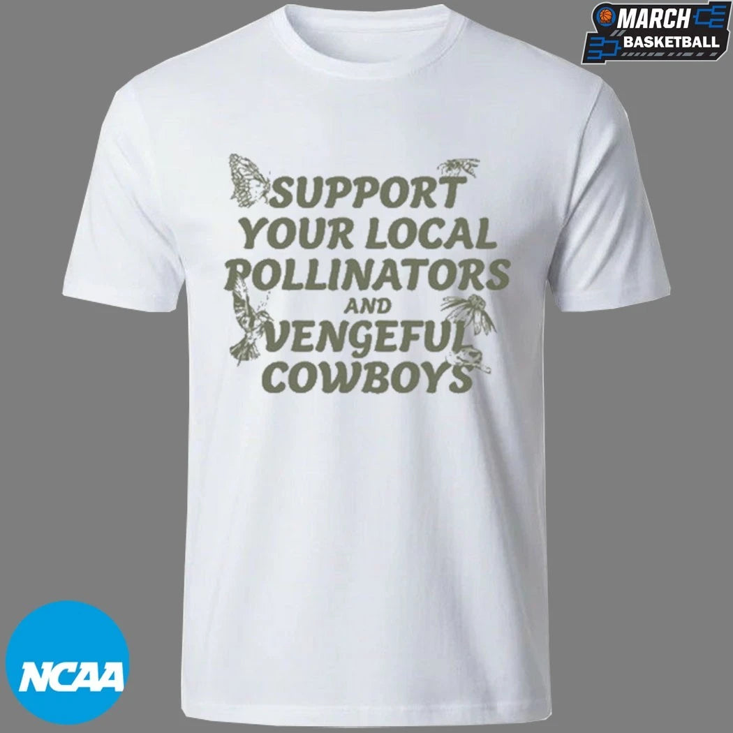 Adam Page Support Your Local Pollinators And Vengeful Cowboys T-shirts