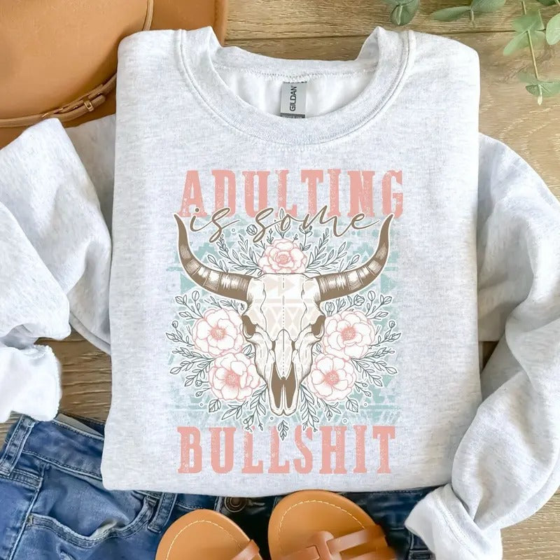 Adulting Is Some Bullshit Ash Grey Sublimation Sizing T-Shirts, Hoodie, Sweatshirt