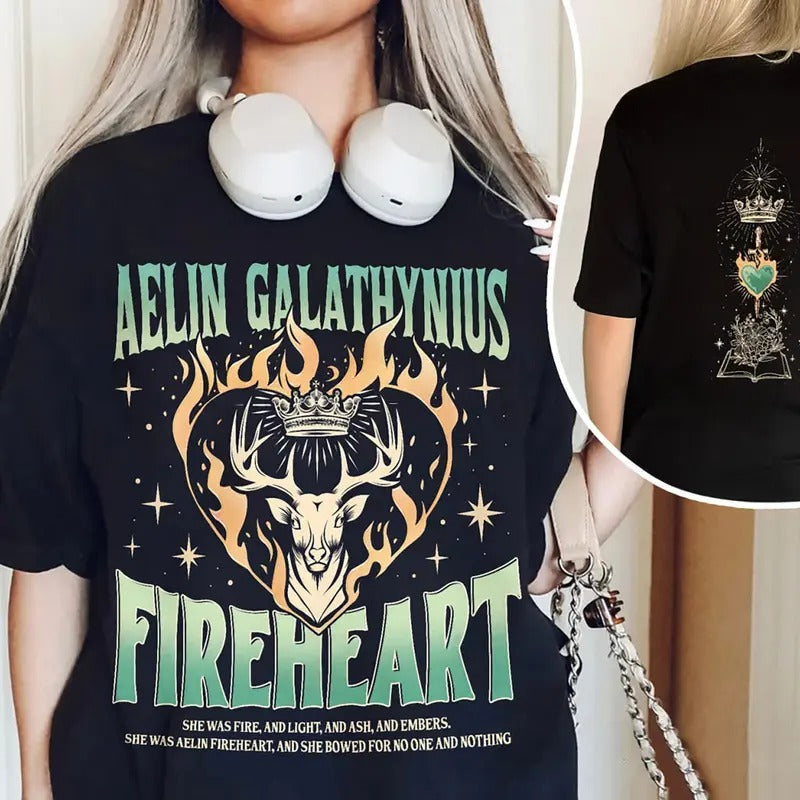 Aelin Galathynius Fireheart Shirt Terrasen TOG SJM Inspire Kingsflame Thirteen Shirt Book T-Shirts, Hoodie, Sweatshirt
