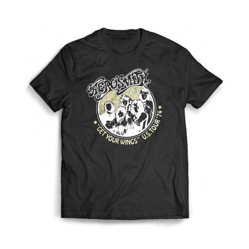 Aerosmith Wings Tour 74 Mens T-Shirt Tee