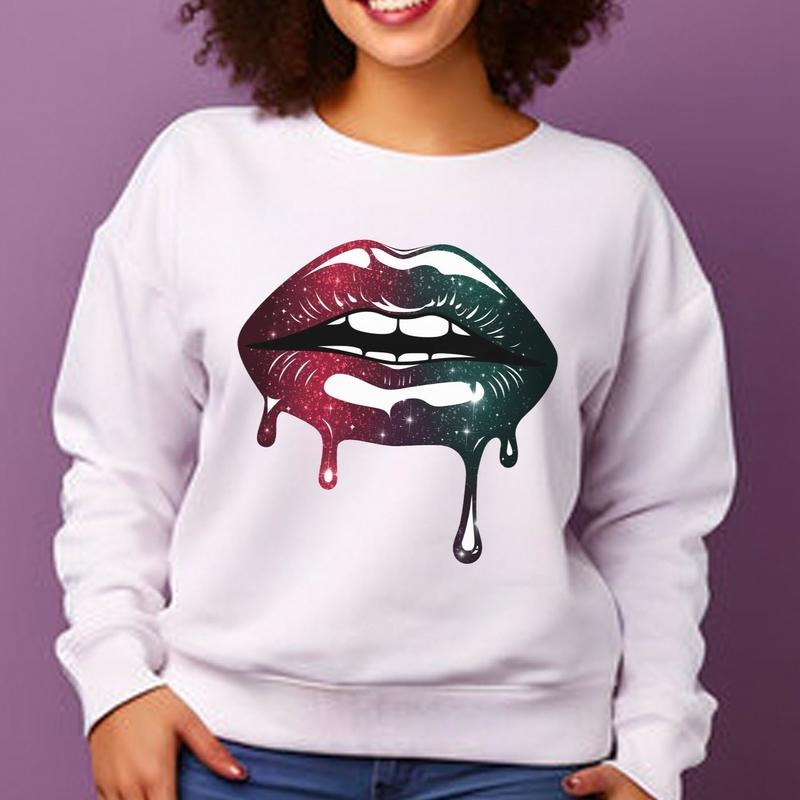 African American Lip Christmas Blink Theme Sweatshirt, Black Women, Black Girl Magic, BLM, Afro Black Women Shirt Hoodie