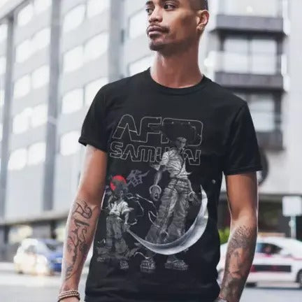 Afro Samurai Unisex T-Shirt Afro Samurai Japanese Ninja Anime Manga All Size Hoodie, Sweatshirt | HypeCrazeTee.com